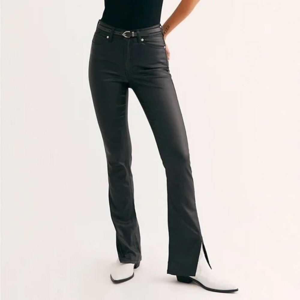 Free People Flared Spellbound Coated Bootcut Jeans